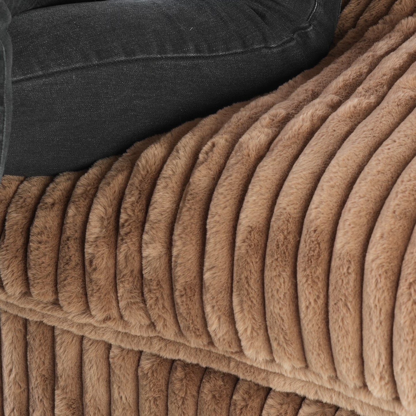 Modular Sectional Sofa,Oversized U Shaped Sofa with Ottomans,Plush Deep Seat Cloud Sofa Couch for Living Room,Apartment, Couch Cushion Covers Removable ( Brown, 4 Seat with 2 Ottomans)