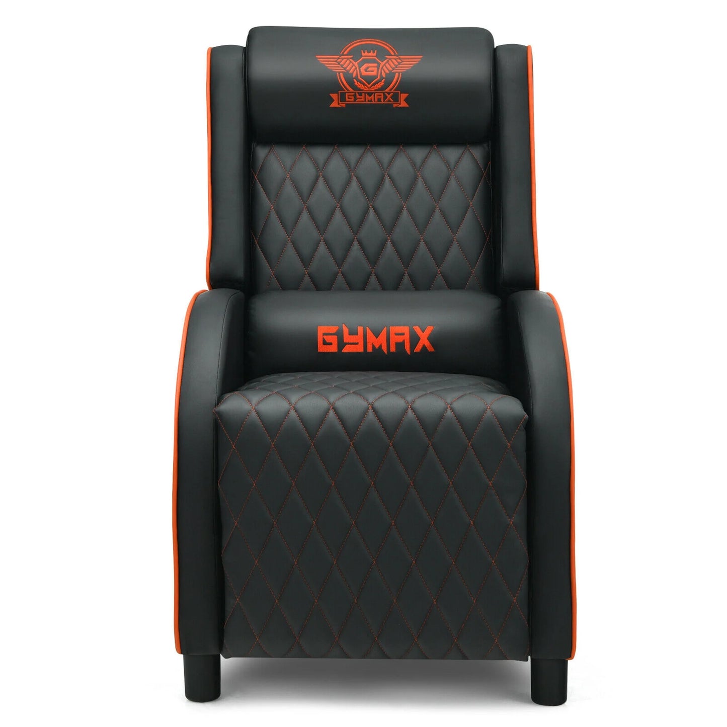 Massage Gaming Recliner Chair Leather Single Sofa Home Theater Seat Orange