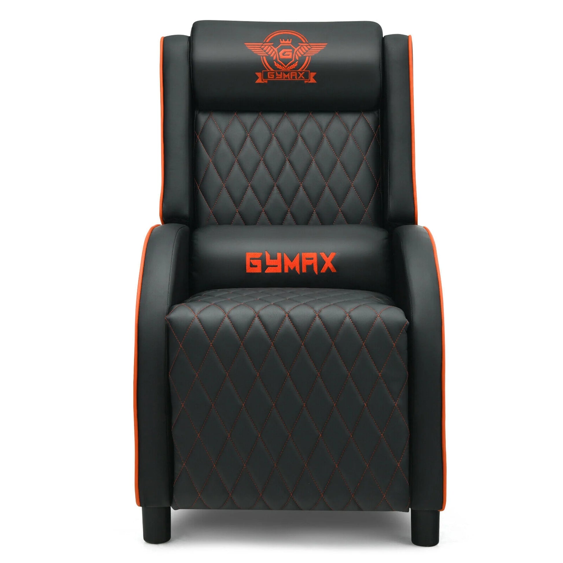 Massage Gaming Recliner Chair Leather Single Sofa Home Theater Seat Orange