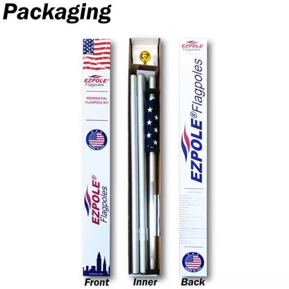 Liberty 17 Ft. Aluminum Telescopic Flagpole Kit with Swivels