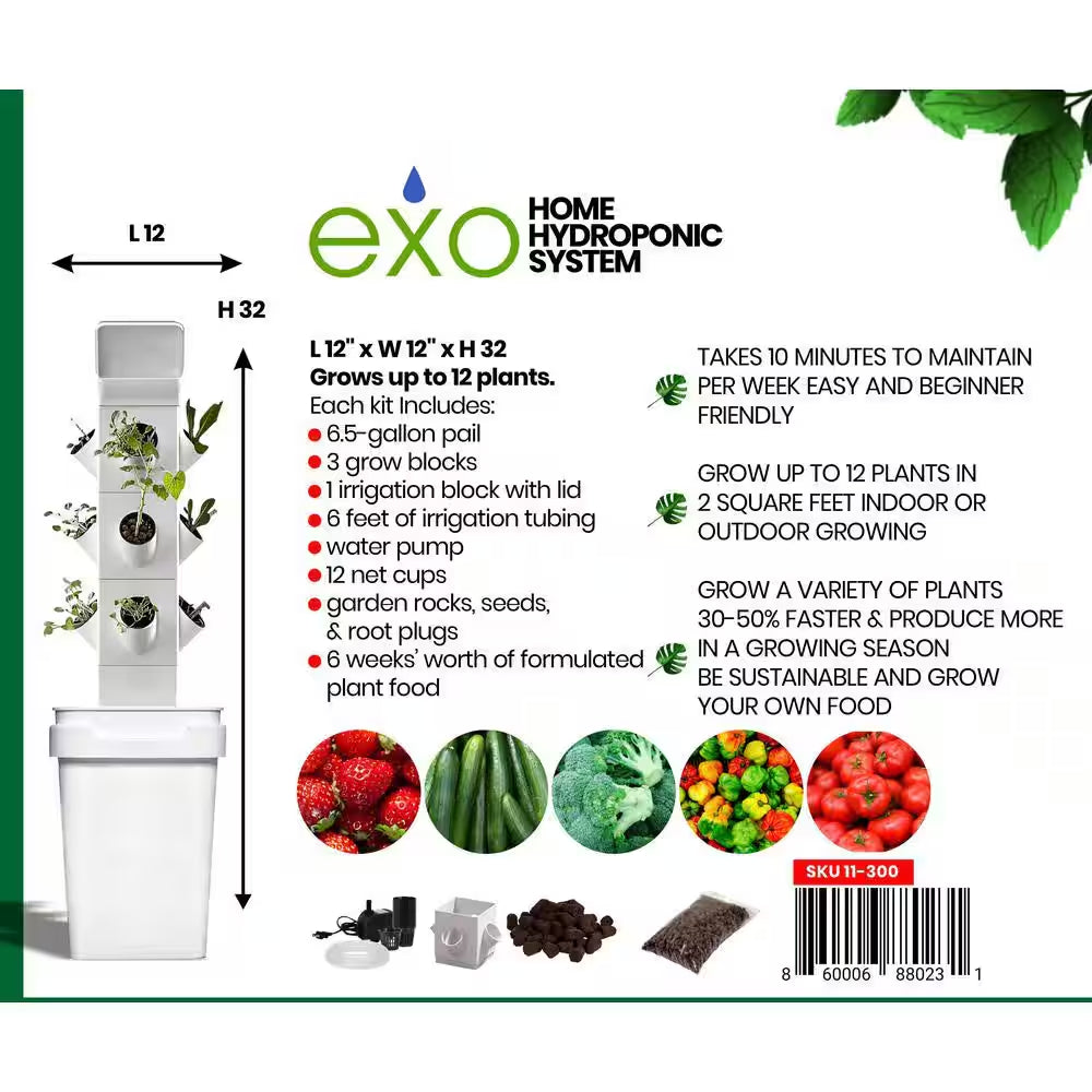 Vertical Hydroponic Garden Tower System
