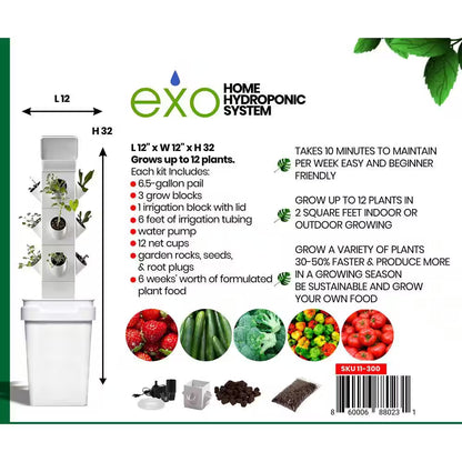 Vertical Hydroponic Garden Tower System
