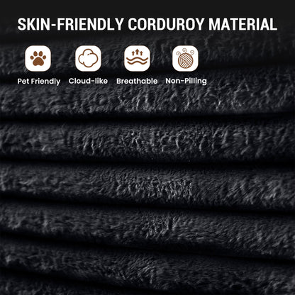 Magic Home Modern Lazy Sofa Foam Couch Sectional Sofa Togo Sofa Floor Sofa for Bedroom,Living Room,Apartment and Small Space,Single Seat Sofa,Black
