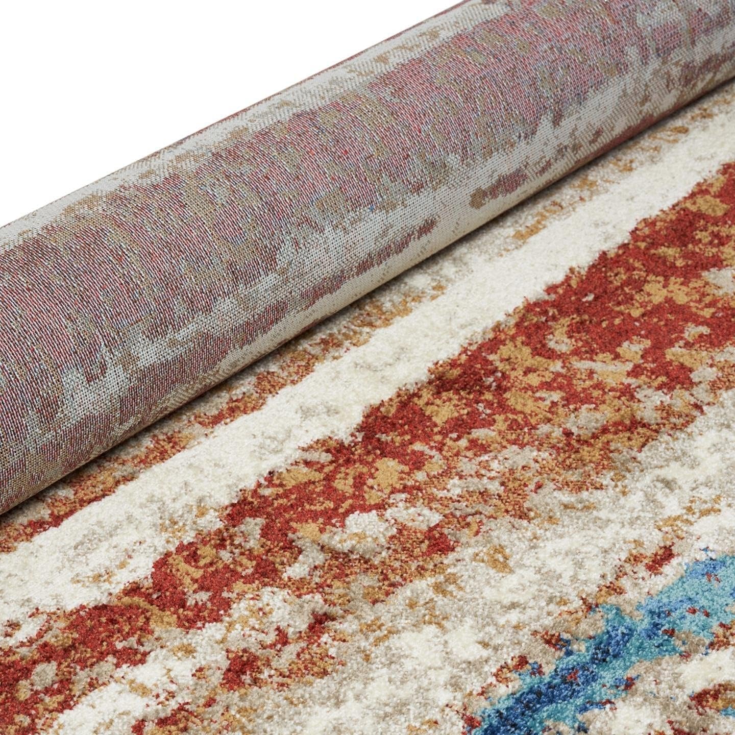 Lagos Collection Modern Passion 5X7 Abstract Area Rug