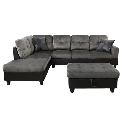 Sectional Sofa, Free Combination Sectional Couch, Small L Shaped Sectional Sofa, Modern Sofa Set for Living Room, Taupe(Without Ottoman)