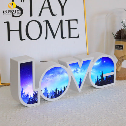 LED LOVE Light Sign for Bedroom Decor, Romantic Room Decoration, USB Night Light for Couples, Modern Home Accent