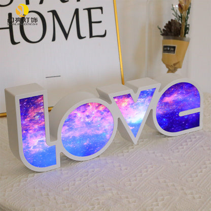 LED LOVE Light Sign for Bedroom Decor, Romantic Room Decoration, USB Night Light for Couples, Modern Home Accent