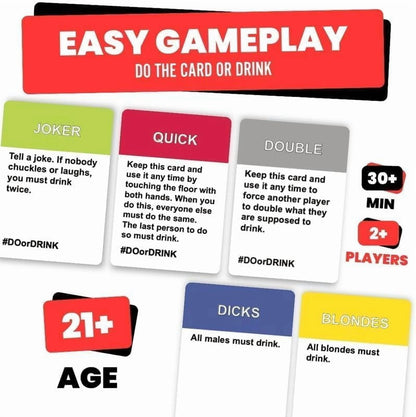 Win or Blackout Card Games Drinking Games for Adults Fun Party Games for Game Night