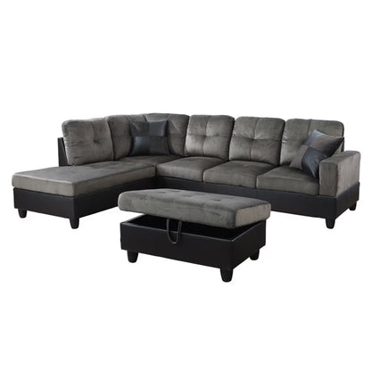 Sectional Sofa, Free Combination Sectional Couch, Small L Shaped Sectional Sofa, Modern Sofa Set for Living Room, Taupe(Without Ottoman)