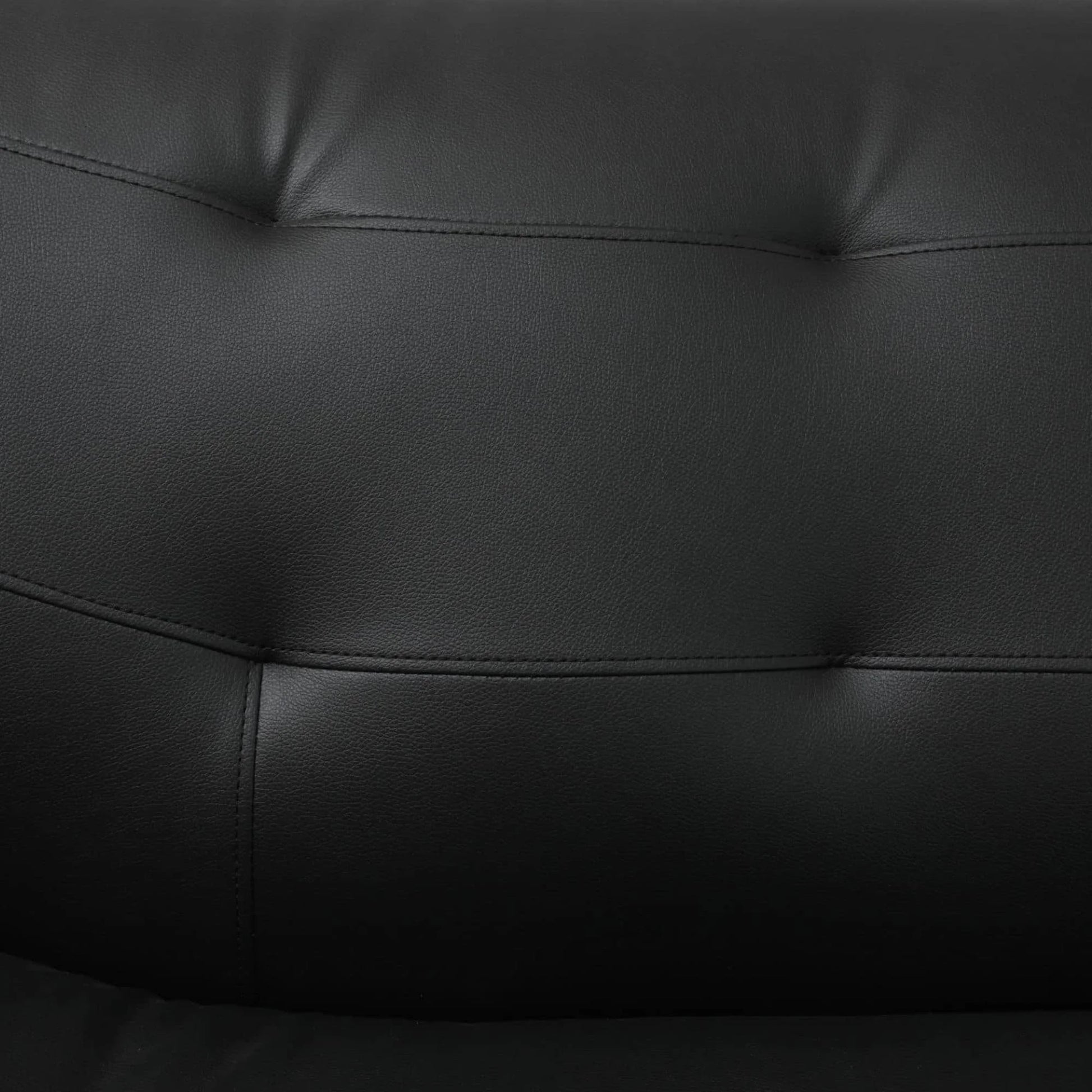 Leather Single Sofa Chair, Modern Comfy Sofa Couch for Living Room, Black