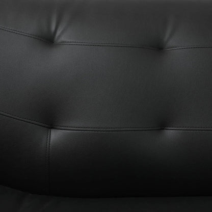 Leather Single Sofa Chair, Modern Comfy Sofa Couch for Living Room, Black