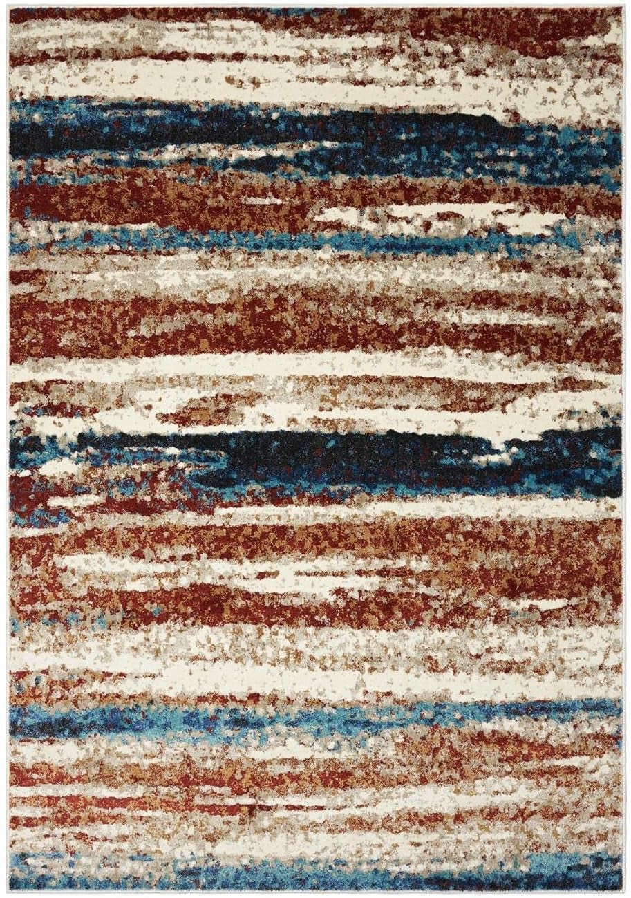 Lagos Collection Modern Passion 5X7 Abstract Area Rug